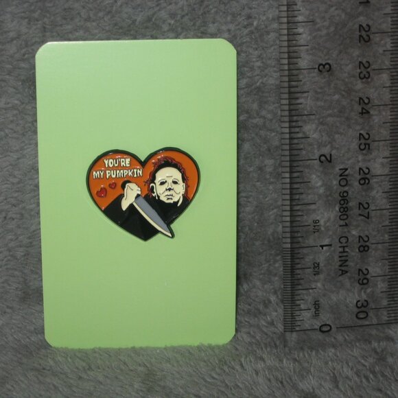 Horror Halloween Michael Myers You're My Pumpkin Enamel Pin 251031A2 - Picture 2 of 6